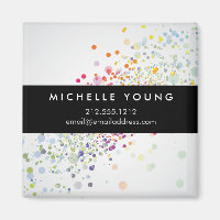 Colourful Confetti Bokeh on Grey Modern