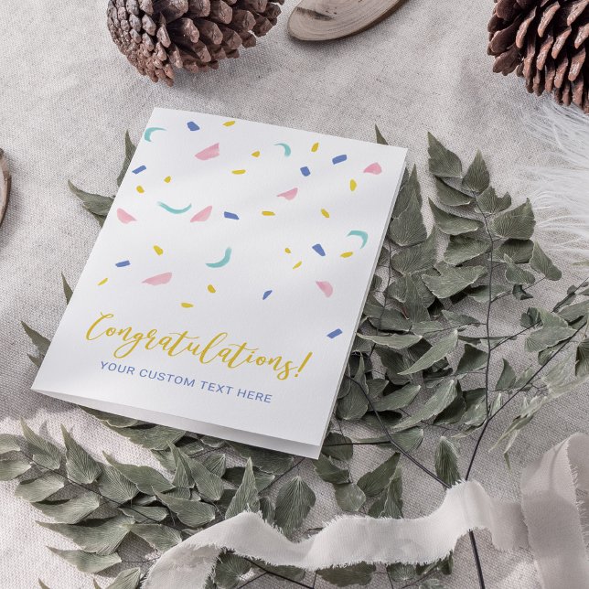 Colourful Confetti Congratulations Greeting Card (Creator Uploaded)