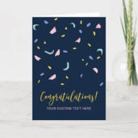 Colourful Confetti Congratulations Greeting Card