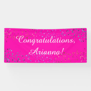Colourful Confetti Elegant Congratulations Hot Pin Banner