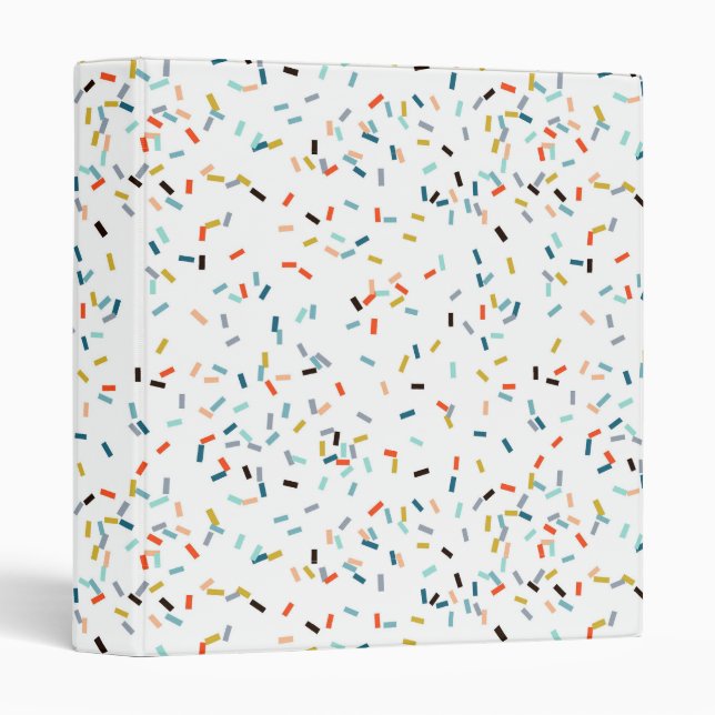 Colourful Confetti Fall Pattern Binder (Front/Spine)