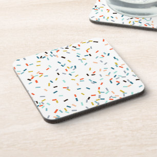Colourful Confetti Fall Pattern Coaster