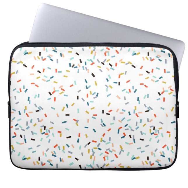 Colourful Confetti Fall Pattern Laptop Sleeve (Front)