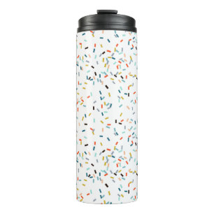Colourful Confetti Fall Pattern Thermal Tumbler