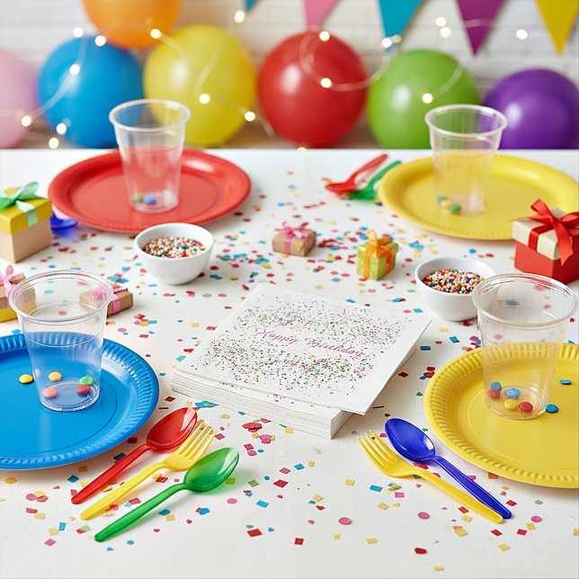 Colourful confetti napkin (Creator Uploaded)