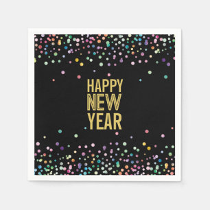 Colourful Confetti New Year's Eve Party Napkins