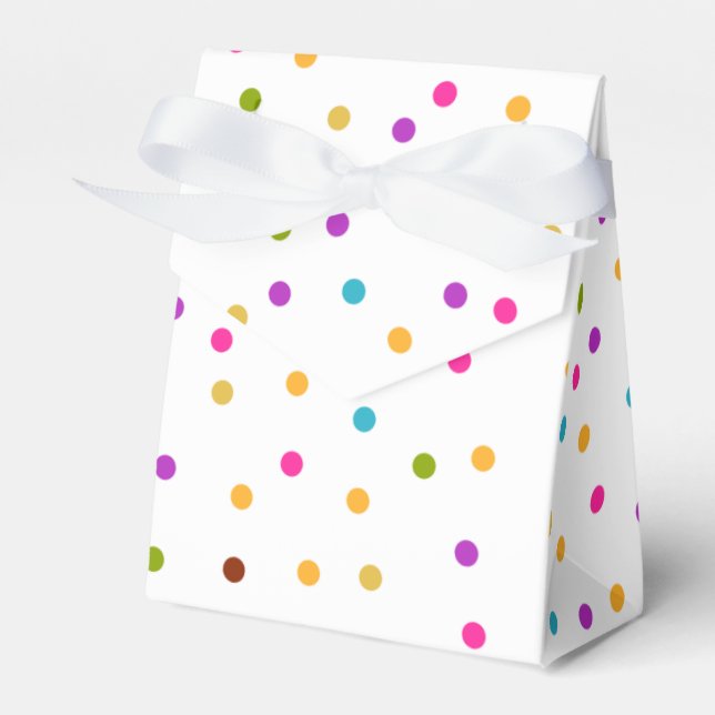 Colourful confetti pattern gift bag favor box (Front Side)