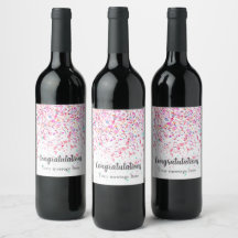 Colourful Confetti Pink Watercolor Personalized