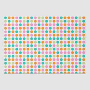 Colourful confetti polka dots retro 60s art tissue paper