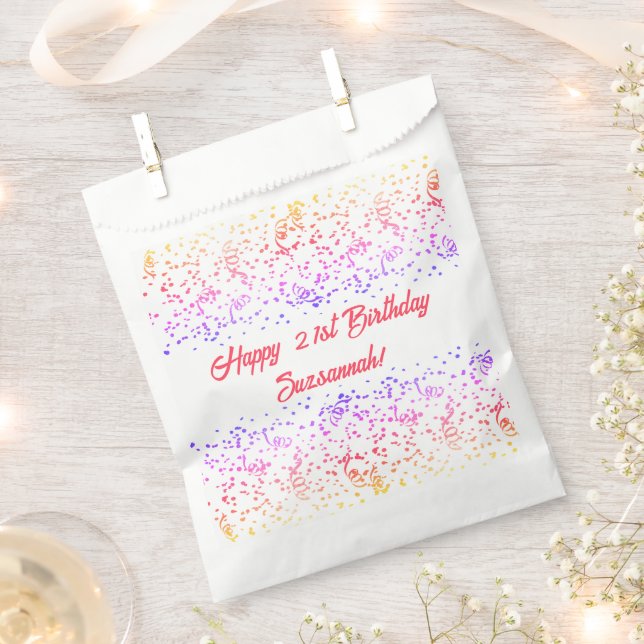 Colourful Confetti Special Occasion Template  Favour Bag (Clipped)