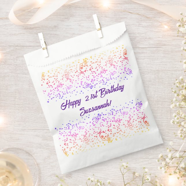 Colourful Confetti Special Occasion Template  Favour Bag (Clipped)