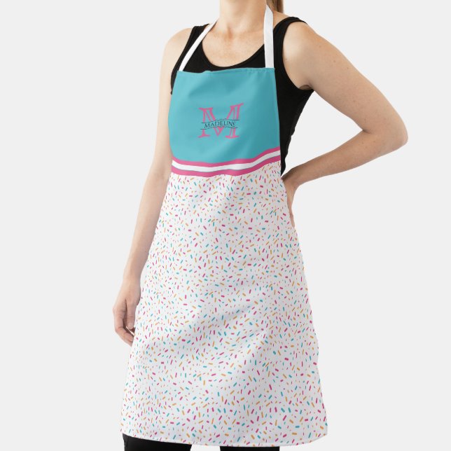 Colourful Confetti Sprinkles | Monogram Apron (Insitu)
