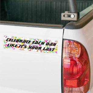 Colourful Confetti Toss Personalized Message Bumper Sticker