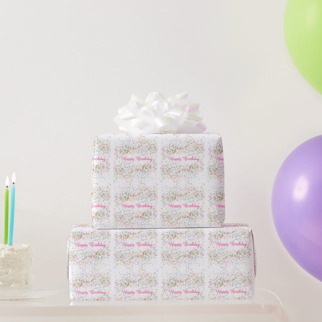 Colourful confetti wrapping paper (Party Gifts)