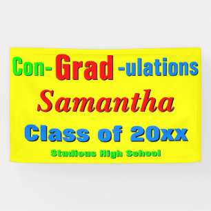 Colourful Congratulations Graduation Party Banner
