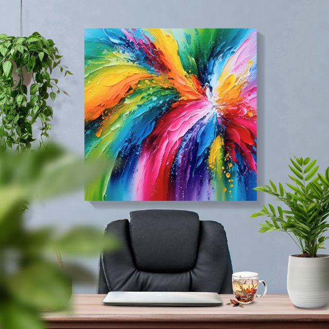 Colourful Contemporary Abstract Art Canvas Print (Colorful Contemporary Abstract Art Canvas Print)