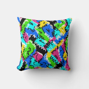 Colourful Contemporary Patchwork Abstract Throw Pillow