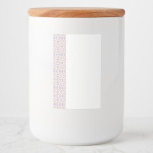 Colourful Contemporary Shapes Pattern Food Label