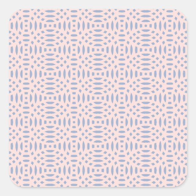 Colourful Contemporary Shapes Pattern Square Sticker (Front)