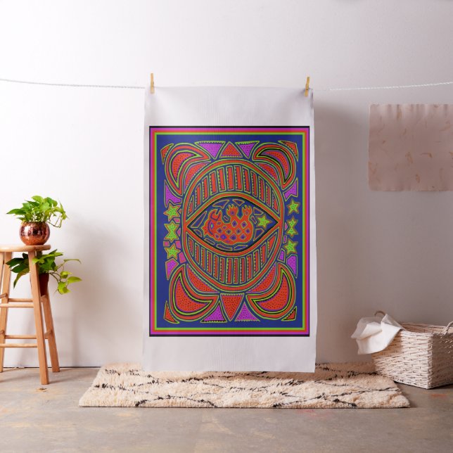 Colourful Contemporary Turtle - Tortuga Fabric (In Situ)