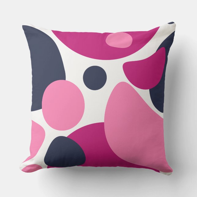 Colourful Contours of Soft Colours Throw Pillow (Front)