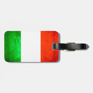 Colourful Contrast Italian Flag Luggage Tag