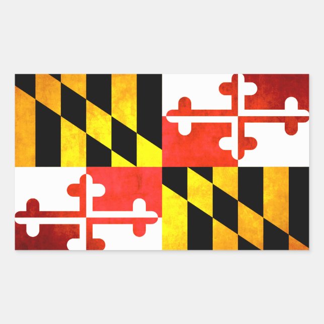 Colourful Contrast Marylander Flag Sticker (Front)