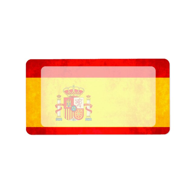 Colourful Contrast SpanishFlag Label (Front)