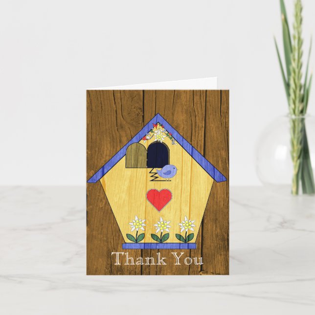 Colourful Coo Coo Bird House Thank You (Front)