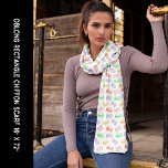 Colourful Cookies Macarons Dessert Long Rectangle Scarf<br><div class="desc">Long rectangle chiffon scarf with colourful macaron cookie pattern. Other sizes are available.  Personalize it or Edit it using the Design Tool Bar to add Text or tiling and resize the image.</div>