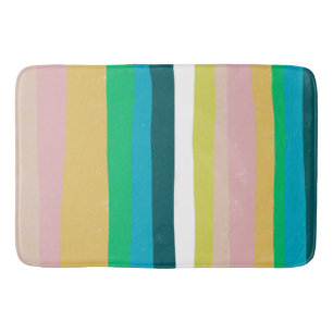 Colourful Cool & Fun Stripes Bath Mat