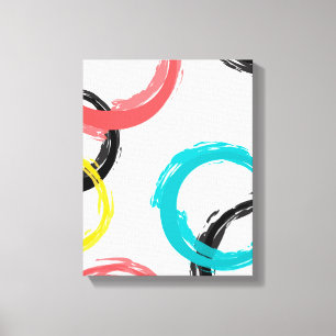 Colourful, cool, modern,trendy brush stroke canvas print