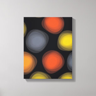 Colourful, cool, modern, trendy flower abstraction canvas print