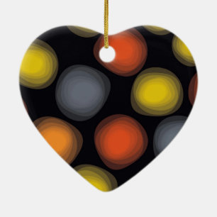 Colourful, cool, modern, trendy flower abstraction ceramic ornament