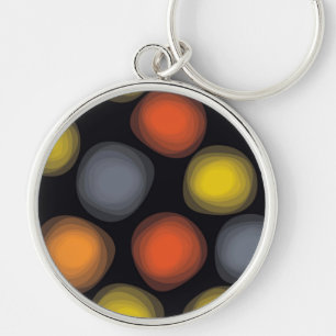 Colourful, cool, modern, trendy flower abstraction keychain