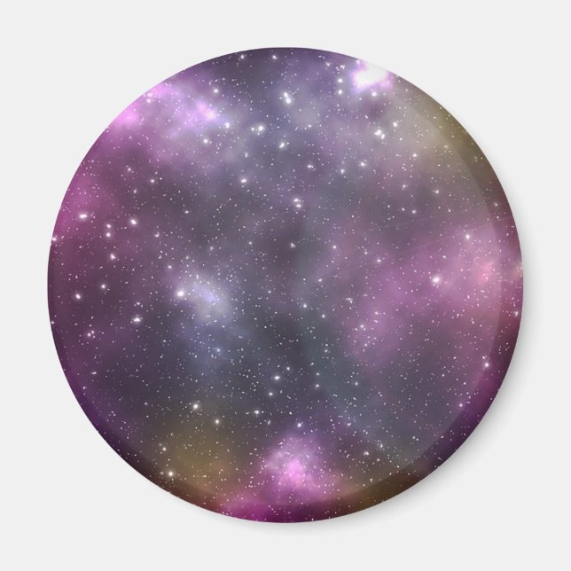 Colourful Cool Nebula and Stars in Space Magnet (Front)
