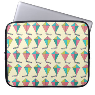 Colourful Cool Retro Kite Pattern Laptop Sleeve