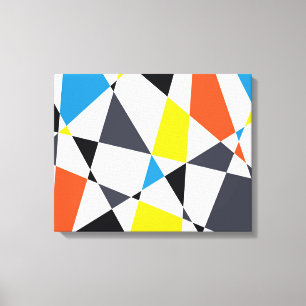 Colourful, cool, trendy, modern geometric shapes canvas print