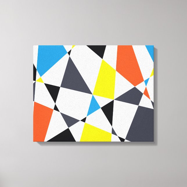 Colourful, cool, trendy, modern geometric shapes canvas print (Front)