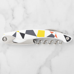 Colourful, cool, trendy, modern geometric shapes corkscrew