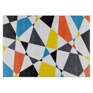 Colourful, cool, trendy, modern geometric shapes cutting board