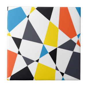 Colourful, cool, trendy, modern geometric shapes tile