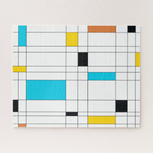 Colourful, cool, trendy, modern illustration art jigsaw puzzle