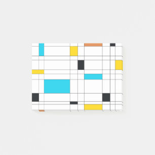 Colourful, cool, trendy, modern illustration art post-it notes