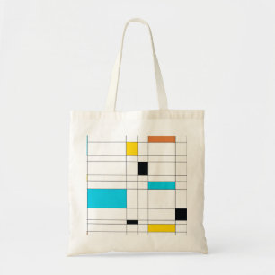 Colourful, cool, trendy, modern illustration art tote bag