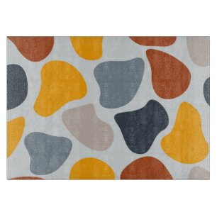 Colourful, cool, trendy, modern organic geometric cutting board