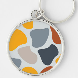 Colourful, cool, trendy, modern organic geometric keychain