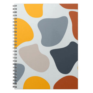 Colourful, cool, trendy, modern organic geometric notebook