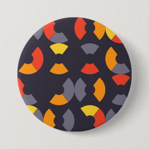 Colourful, cool, trendy, modern, urban circular 3 inch round button