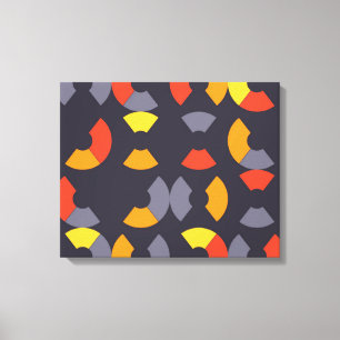 Colourful, cool, trendy, modern, urban circular ar canvas print